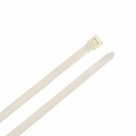 FORNEY Cable Ties, 8 in Natural Standard Duty 62013